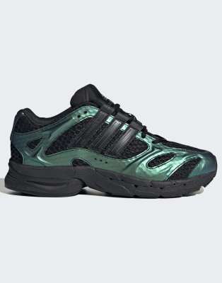 Originals - Adistar - Mittelhohe Sneaker in Schwarz und Grün Schwarz 42