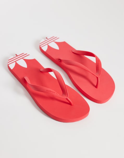 adidas Originals adisun flipflops in red - view 1