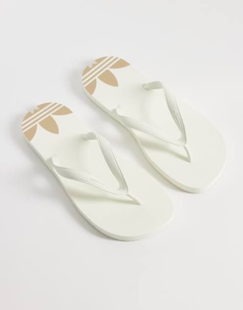 adidas Originals adisun thongs in white - view 1