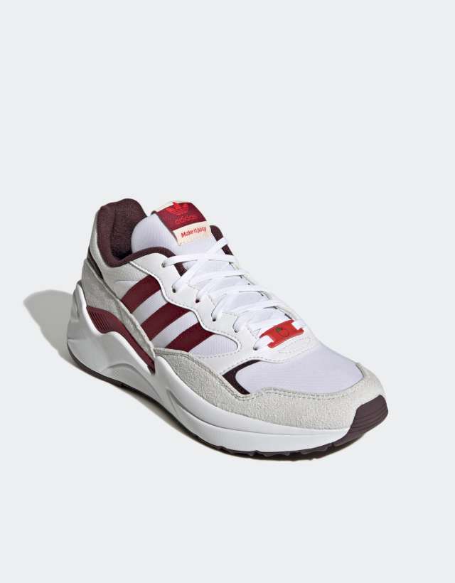 adidas Originals Adisuper Her sneakers in white and burgundy