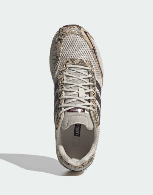 adidas Originals Adizero adios OG Sneaker in Grau und Schlangenprint, 3 von 4
