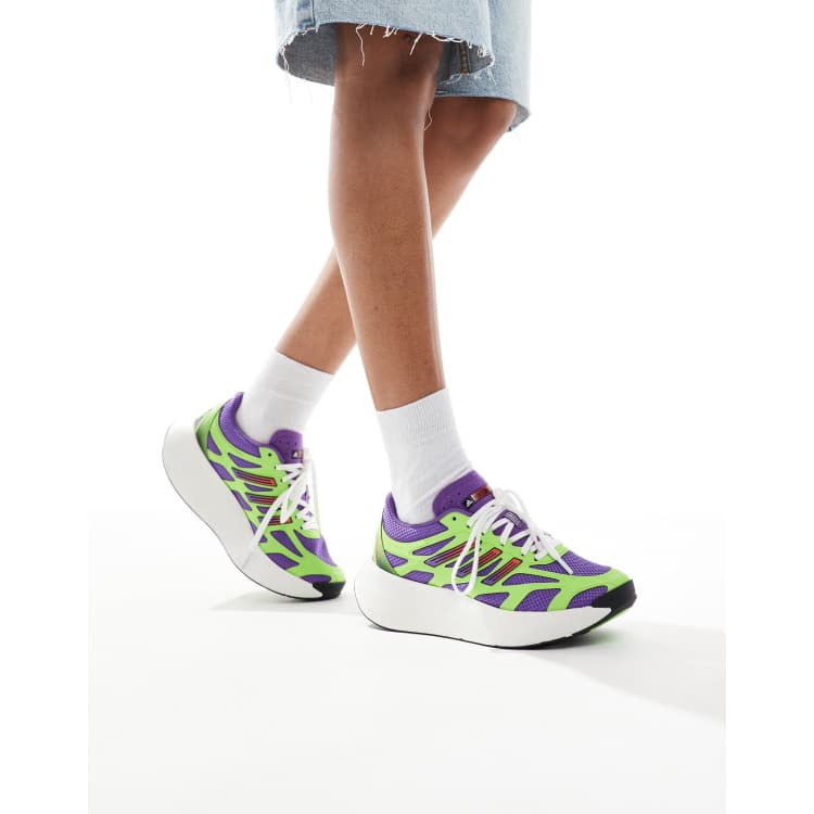 ★adidas★ Adizero Aruku Purple Solar Green Adidas Women's Adizero Aruku 'Active Purple/Solar Green