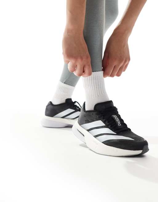adidas Originals - Adizero Boston 13 eqt - Scarpe nero core / bianco nuvola / grigio