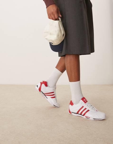 adidas Originals – Adracer Low – Sneaker in Weiß und Rot - view 1