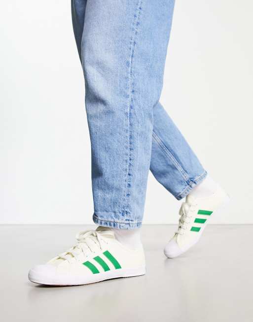 adidas Originals Adria trainers in white and green