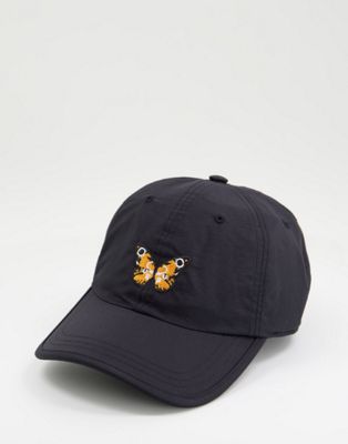 adidas Originals Adventure cap in black with butterfly graphics