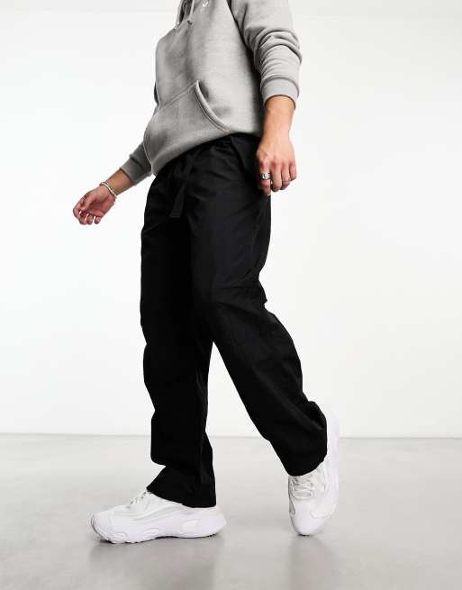adidas Originals – Adventure – Czarne spodnie bojówki z tkaniny