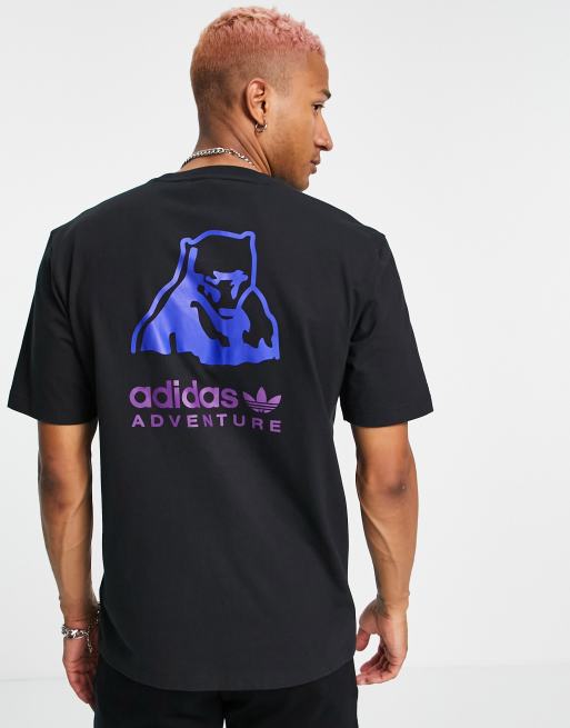 adidas Originals – Adventure – Czarny T-shirt z grafiką z niedźwiedziem polarnym