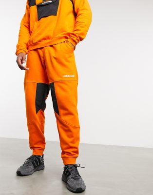 adidas sweatpants orange