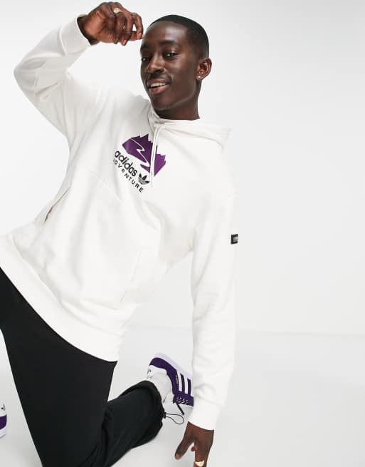 adidas Originals - Adventure - Hoodie met print in het midden in wit