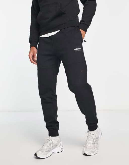 adidas Originals Adventure logo joggers in black