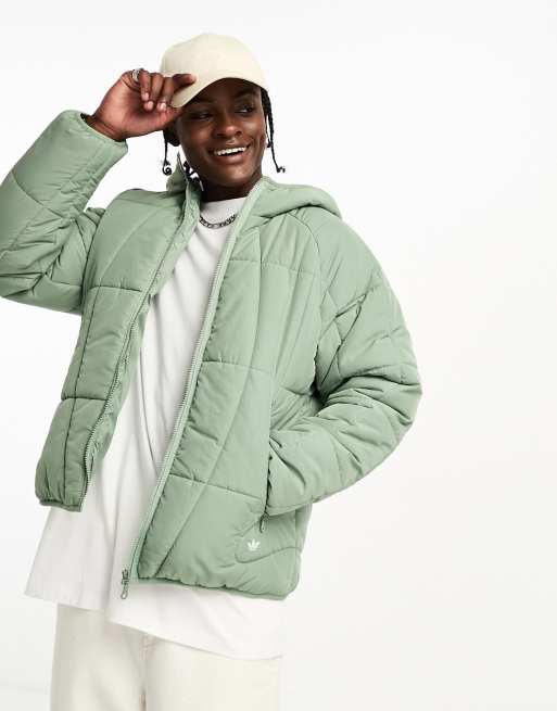 adidas Originals Adventure logo puffer jacket in green | ASOS