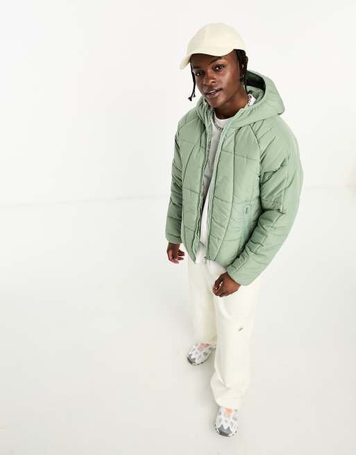 adidas Originals Adventure logo puffer jacket in green ASOS