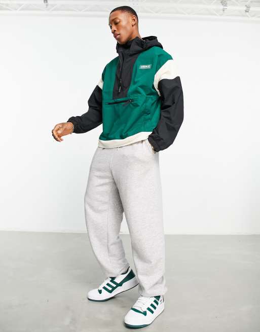 adidas Adventure polyester zip jacket in and green | ASOS