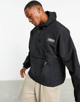 Adidas anorak shop jacket black