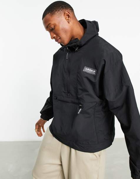 Mens pullover windbreaker with on sale hood