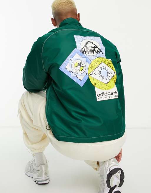 adidas green reversible jacket