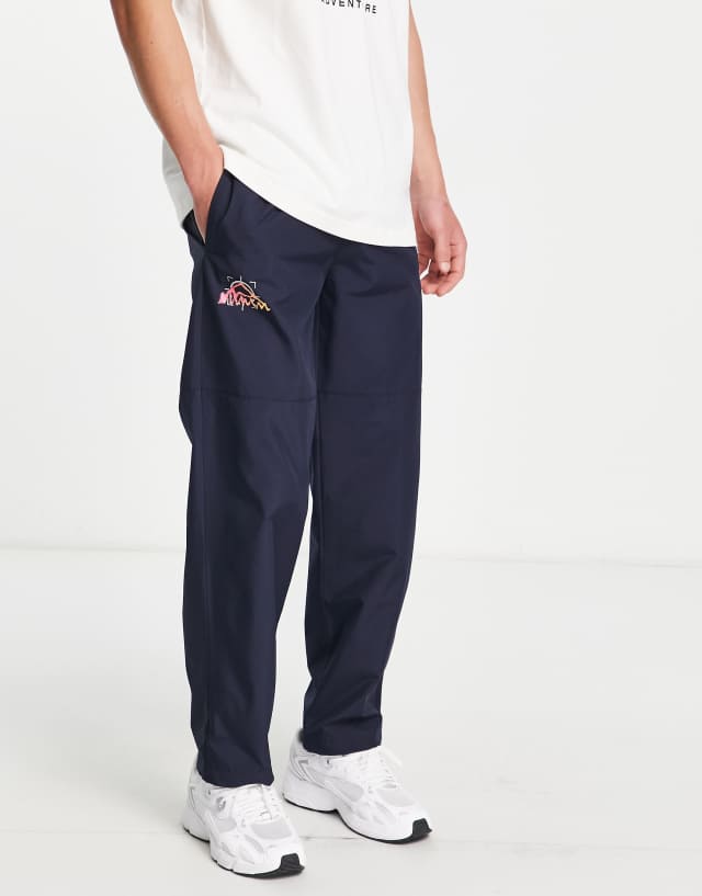 adidas Originals Adventure straight leg track pants in ink navy