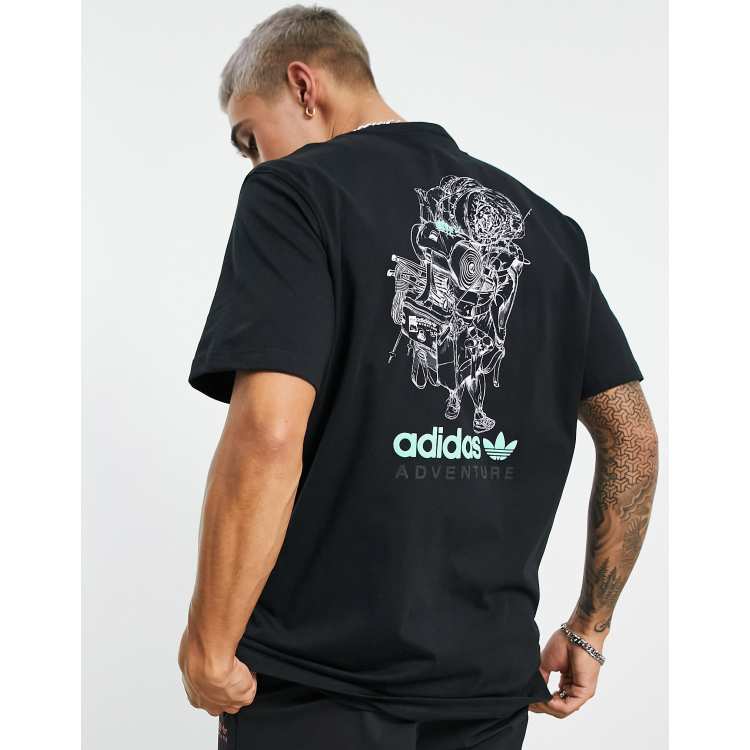 ◆addias Originals◆Adventure バックロゴTシャツ 送料込 アディカラー クラシックス バック+フロント トレフォイル