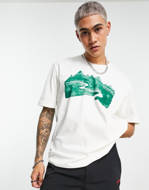 adidas Originals Adventure T-shirt in white with mountain print | ASOS