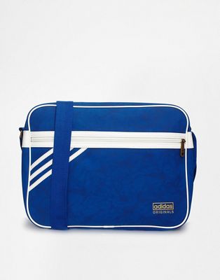 adidas vintage airliner bag blue