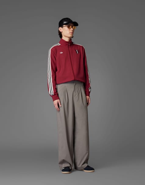 adidas Originals – Ajax Amsterdam Anniversary – Bordowy top dresowy - view 1