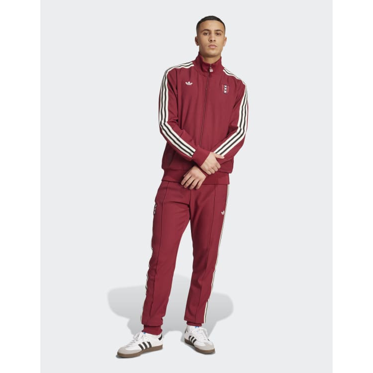 美品 Adidas AJAX AMSTERDOM Game Pant 150 adidas Ajax Amsterdam Anniversary Track Pant Team Burgundy