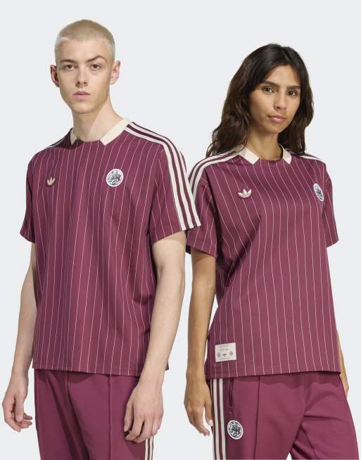 adidas Originals – Ajax Amsterdam Terrace Icons – Czerwona koszulka sportowa