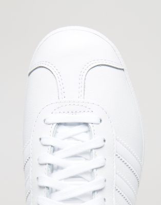 adidas gazelle white leather womens