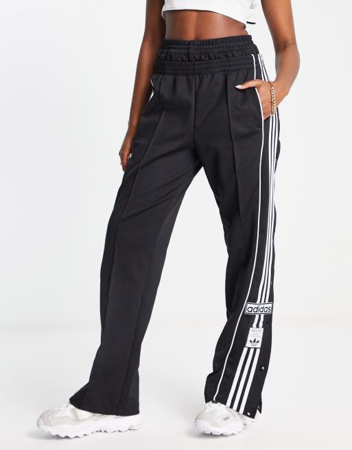 Topshop wide leg nylon track pant with contrast piping detail in