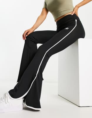 adidas Originals Luxe Lounge high waisted repeat logo leggings in brown - ASOS Price Checker