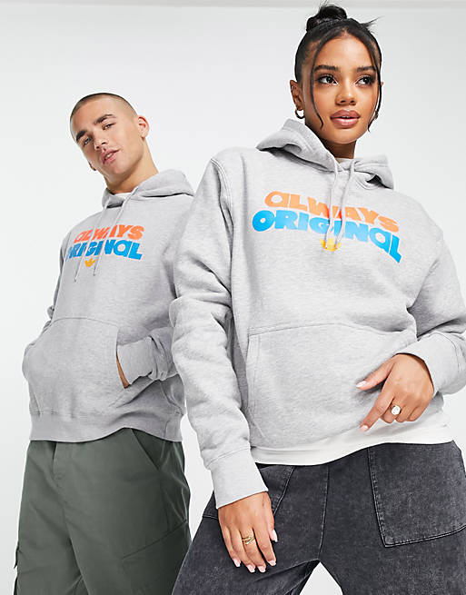 adidas Originals Always Original hoodie in gray | ASOS