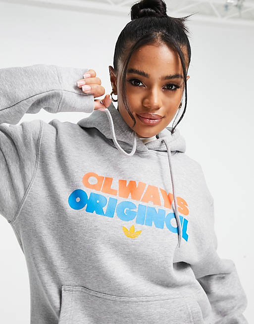 adidas Originals Always Original hoodie in gray | ASOS