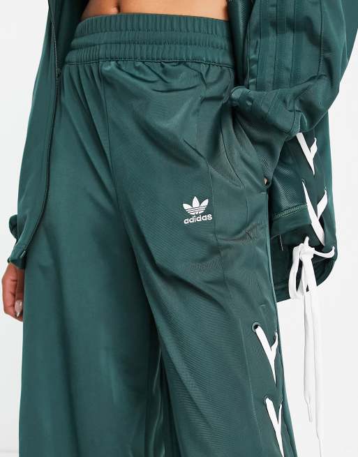 adidas Always Original Laced Wide Leg Pants - Green, Women's Lifestyle