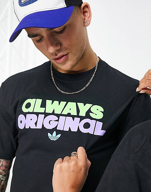 Ko Godkendelse nakke adidas Originals Always Original T-shirt in black | ASOS