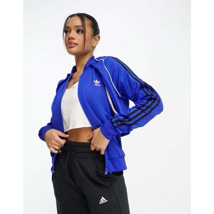 Womens blue store adidas top