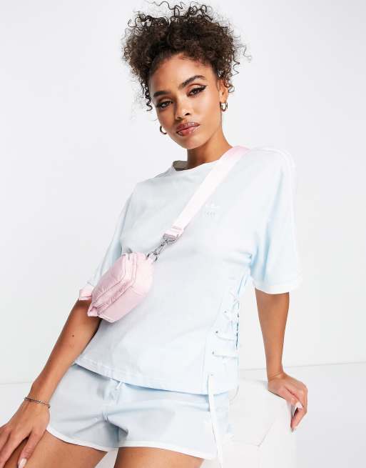 adidas Originals always originals laced t-shirt in blue