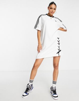 adidas Originals always originals t-shirt dress in white