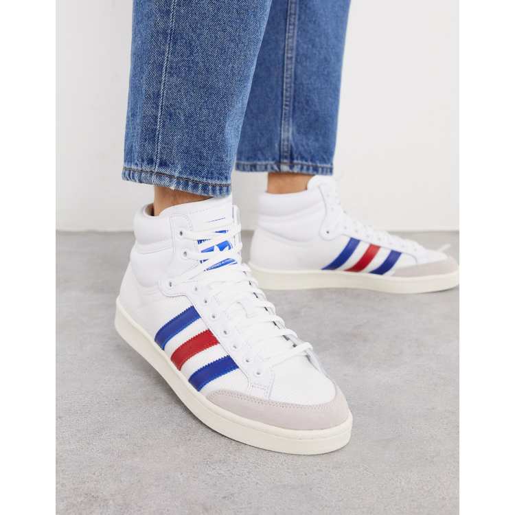 Chaussures adidas bleu outlet blanc rouge