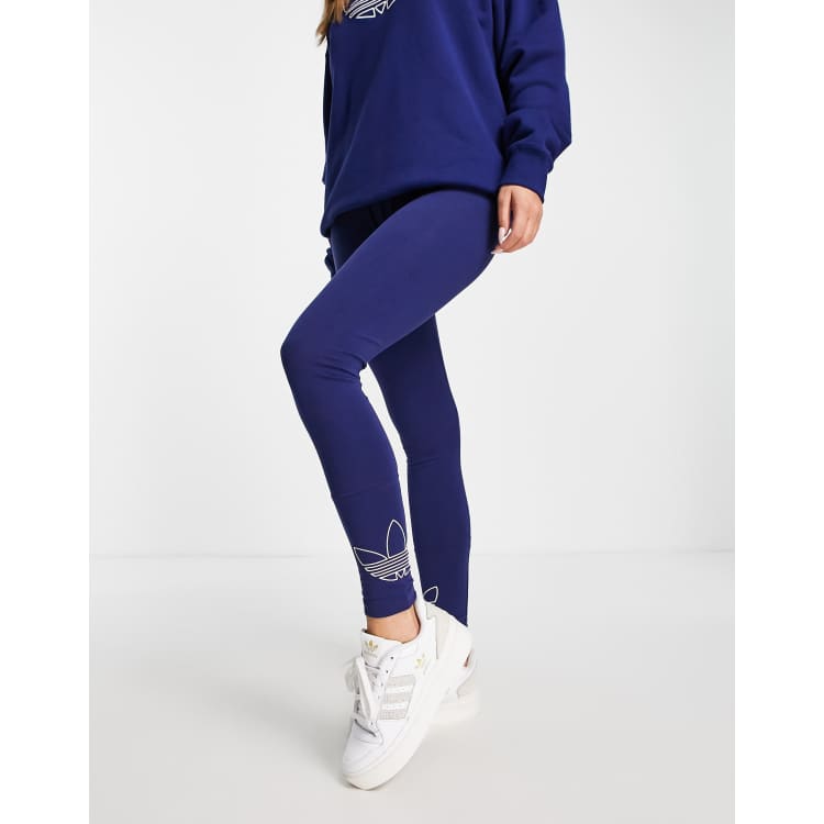 adidas Originals 'Retro Luxury' leggings in deep navy