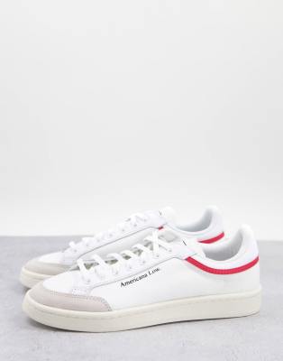 adidas americana low white red