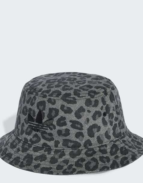 adidas Originals – Anglerhut mit Leopardenmuster in Carbon und Schwarz - view 1