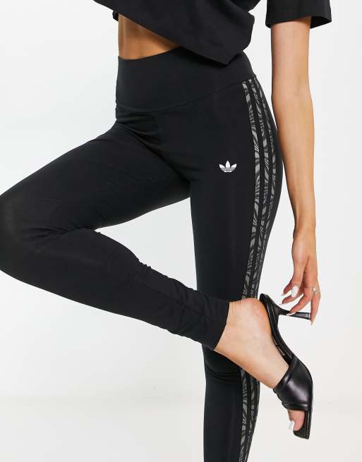 adidas Originals Preppy Varsity leggings in black