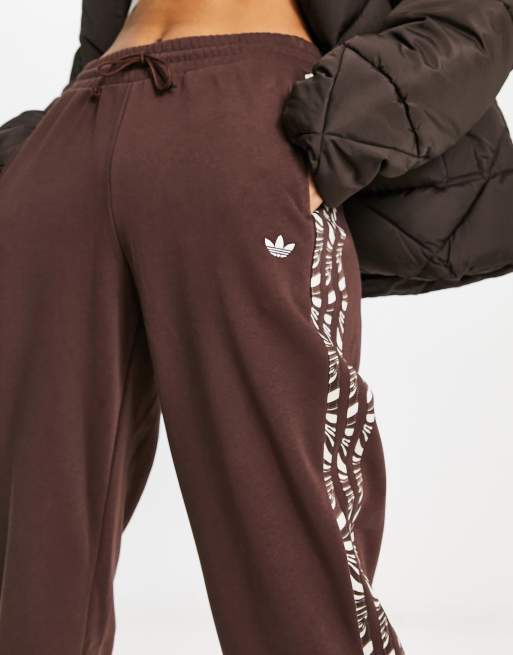 adidas Originals Animal Abstract sweatpants in brown