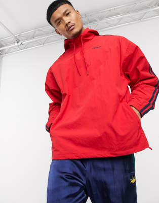 adidas Originals anorak jacket in red