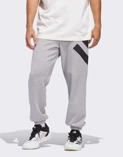 adidas Originals - Anthony Edwards - Fleece broek in grijs gemêleerd