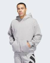 ASOS DESIGN wide leg joggers with pinched hem in grey marl