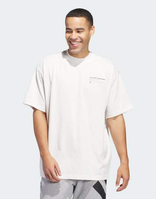 ★★Adairs★★ Anthony Edwards Seasonal Logo Tee Cloud White adidas Performance + Anthony Edwards Seasonal Logo Tee
