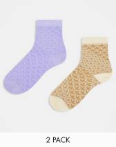 Quiksilver Tie Dye socks in white/beige Exclusive at ASOS