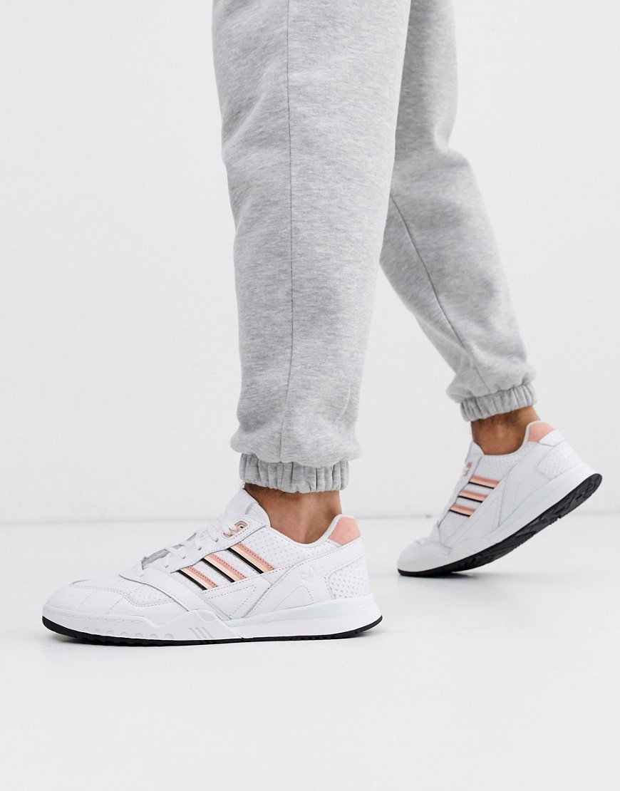 Adidas Originals A.R trainers in White & Pink